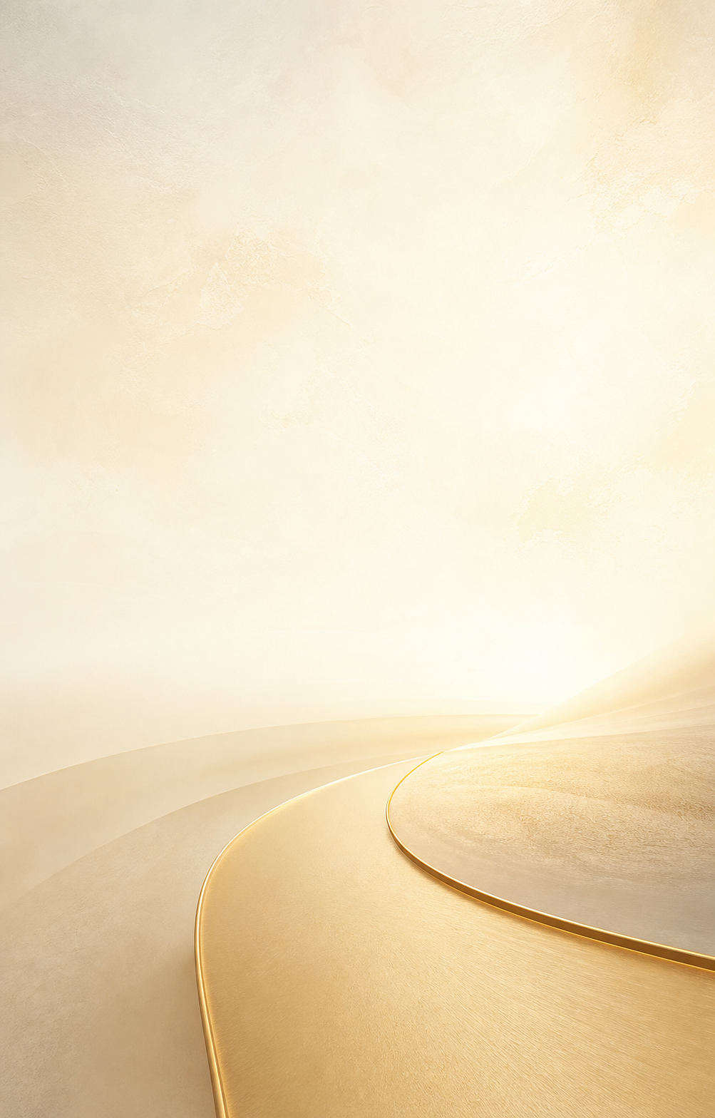 Soft cream and gold abstract pathway suggesting resilient leadership and purposeful movement.